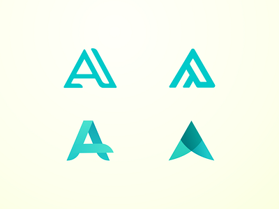 Bunch of As a inspiration letter logo logotype process sign