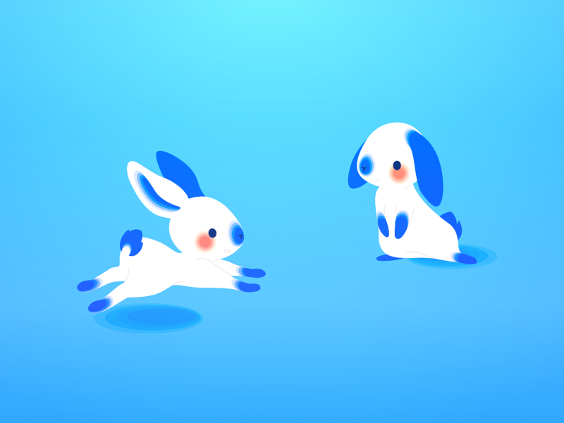 Chinese Rabbits by Stas Kulesh 🥝 on Dribbble