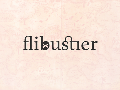 Flibustier Pirate Logo experiment flibustier ligatures logo map pirate treasure typography