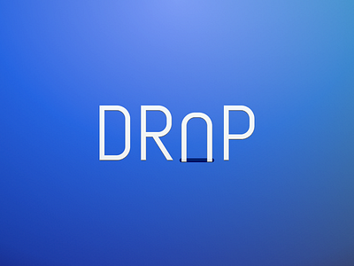 Drop Rebound blue din drop fall font gradients hole letters typography