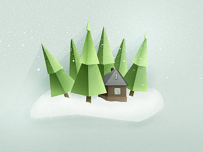 Pines cabin cold forest house pines snowing texture winter