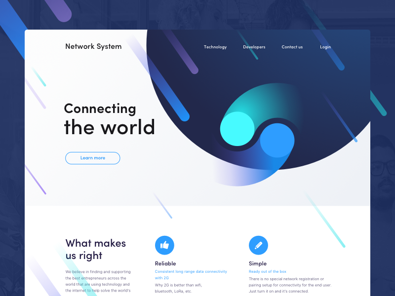 Connecting The World dancing dots blue asana gradient asteroid meteor meteors dots