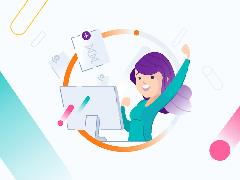Go Science Girl! tech happy joy success computer biology dna genome scientist data science girl power