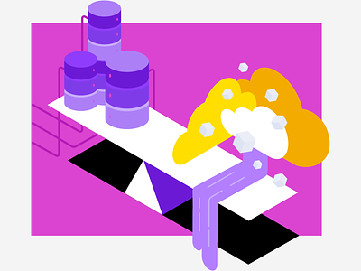 Serverless Handbook: Serverless Pros and Cons illustrations isometric serverless simplified waterfalls