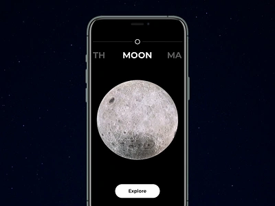 Moonshine App animation exploration mobile app moon sci fi video