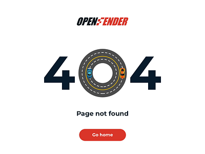 OpenFender 404 Page 404 animation openfender page race racers racing svg