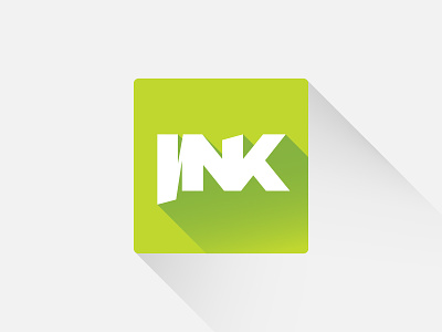 Ink flat logo logo design long shadow studio vector