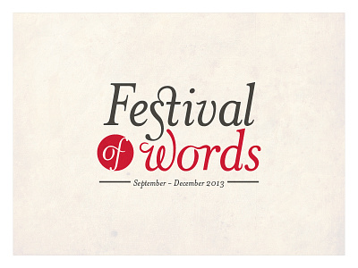 Festival of Words bespoke craft design festival glyphs letters logo type typography words