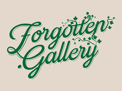 Forgotten Gallery abandoned art forgotten gallery identity ivy logo northernireland photography