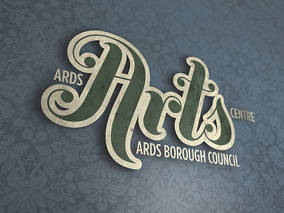 Ards Arts cinema4d floral georgian logo logo design