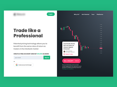 Trading Platform Landing Page