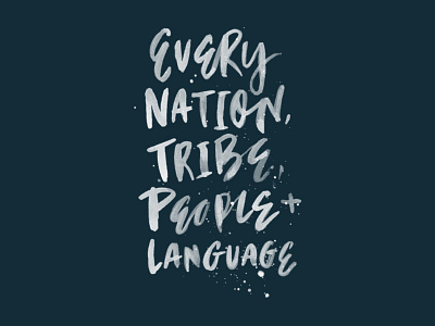 every nation brush lettering hand lettering watercolor