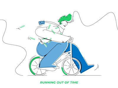 Running out of time character characterdesign illustration illustrator late ui vector vector illustration visual design webdesign