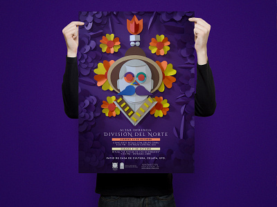 ANIMECHA 04 art direction cartel colorful craft day of the dead festival fire flowers general graphic deisgn handcraft identity mexico papercut poster puruple tradition