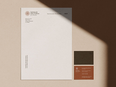 Celaya Art and Culture Institute Stationery 2 art arte brand branding center centro cultura cultural culture design graphic institute instituto mexican mexico papelería paper shadow stationery