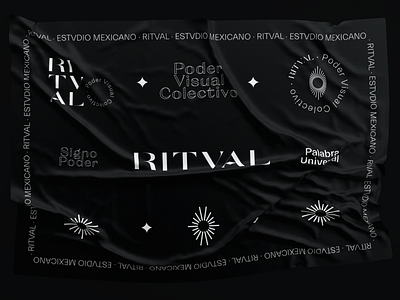 RITVAL · Estvdio Mexicano agency art direction black brand branding collective creative dark design fabric flag font graphic logo mexico power ritual studio type visual