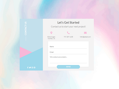 Cotton Candy Contact Form
