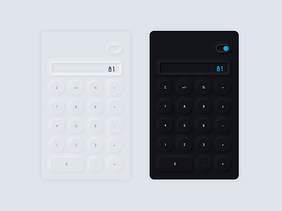 Neumorphic Calculator Light & Dark Theme