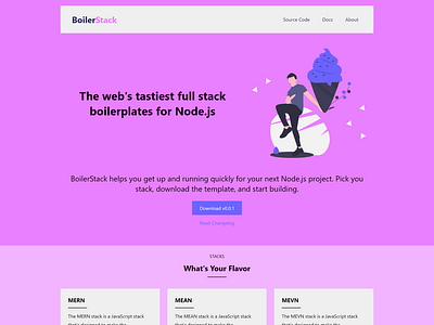 BoilerStack Landing Page