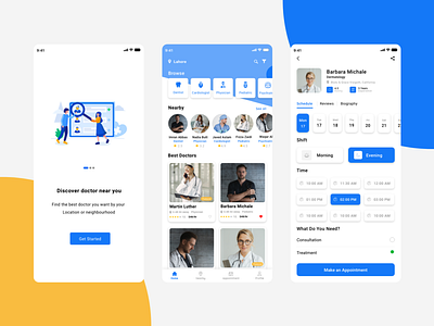 Online Doctor Appointment branding graphic design logo ui