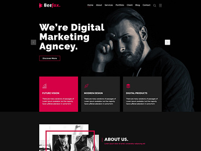 Digital Services Website branding graphic design typography ui