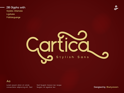 Cartica - Stylish Sans font font design fonts logo sans sans serif setyaisiam type typeface typography