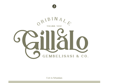 Serif Font Family - Gillalo font font awesome font design fonts serif font setyaisiam type typeface typography