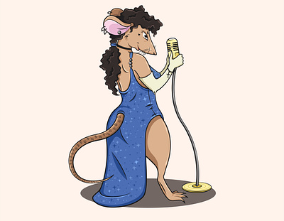 Mrs. Rat adobe illustrator animals art character design color design flat illustration rats vector