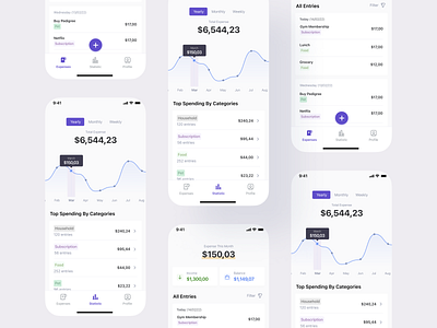 Expense Management App expense mobile app ui ux