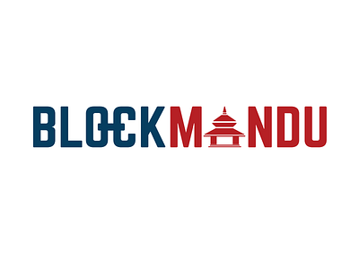 Logo for a Marketing Agency Blockmandu blockchain branding design logo nepal