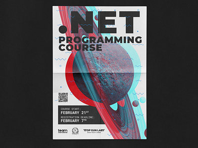 .Net Programming Course Poster art direction design graphic design poster vector
