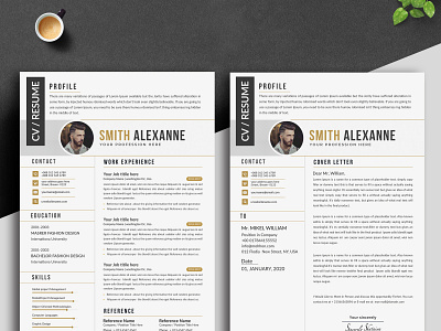 Resume Design Template 2 page resume a4 bundle classic resume clean cv clean resume cover letter education job application job resume minimalist resume modern objective resume resume download resume layout resume template simple student template