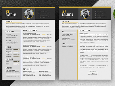 Resume template 2 page resume a4 bundle classic resume clean cv clean resume cover letter education job application job resume minimalist resume modern objective resume resume download resume layout resume template simple student template