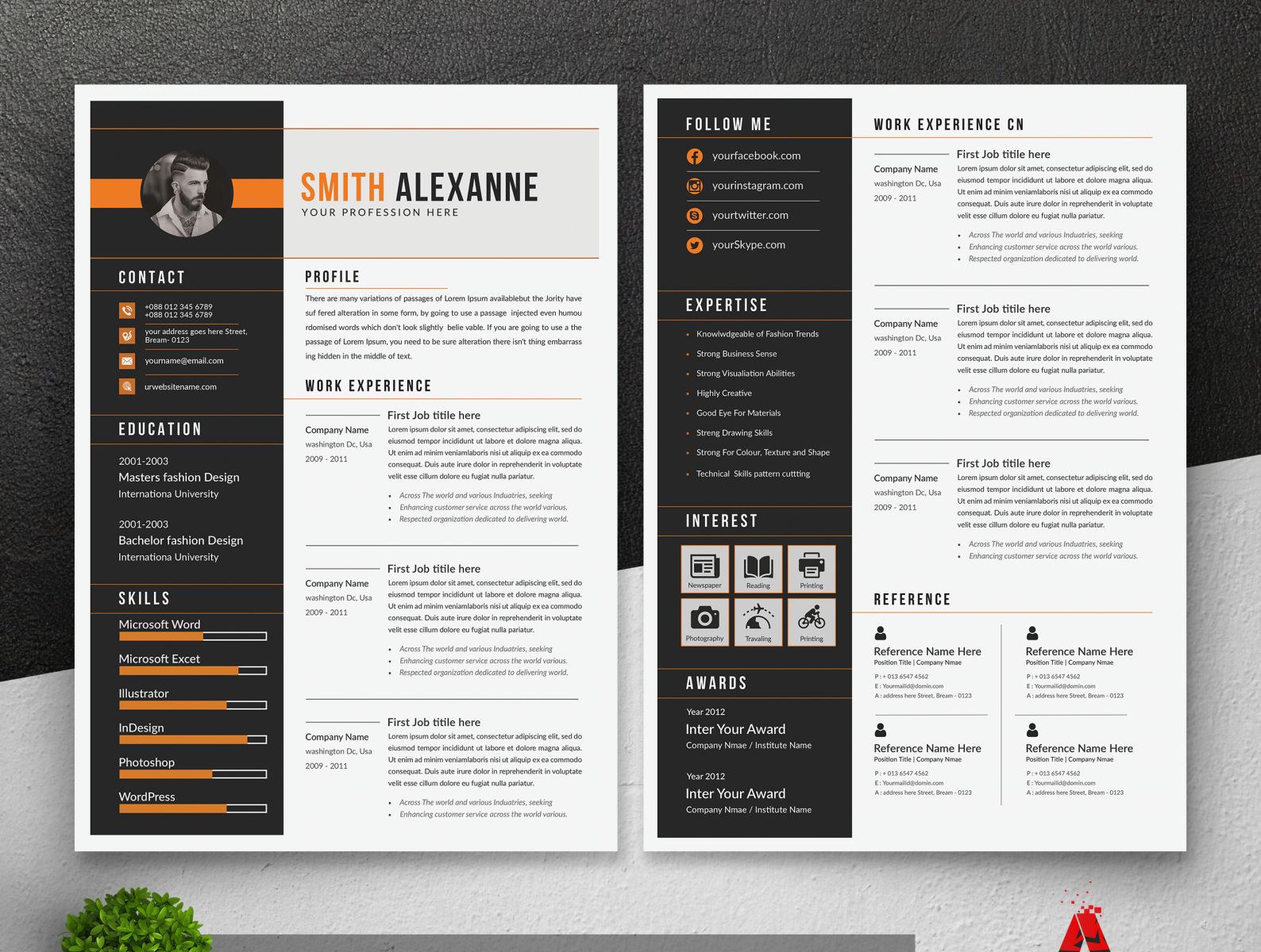 Resume Template By Amir Hossain On Dribbble