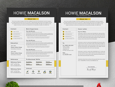 Resume template 2 page resume a4 bundle classic resume clean cv clean resume cover letter education job application job resume minimalist resume modern objective resume resume download resume layout resume template simple student template