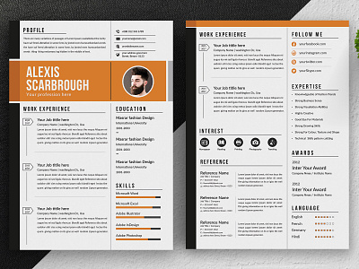 Resume template 2 page resume a4 bundle classic resume clean cv clean resume cover letter education job application job resume minimalist resume modern objective resume resume download resume layout resume template simple student template