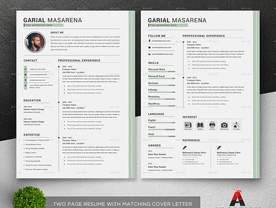 Resume template 2 page resume classic resume clean cv clean resume cover letter job resume minimalist resume resume resume download resume template