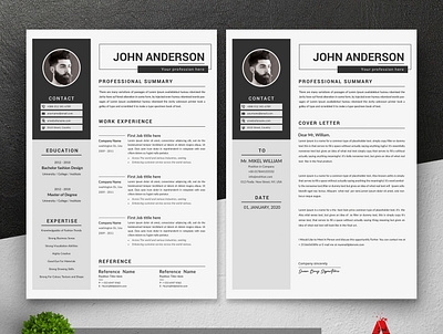 Resume template 2 page resume a4 bundle classic resume clean cv clean resume cover letter cv clean cv resume education job application job resume minimalist resume modern objective resume resume download resume layout resume template word