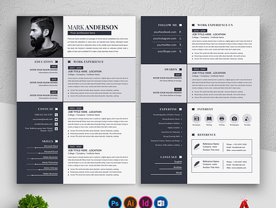 Resume template bundle classic resume clean cv clean resume cover letter job resume minimalist resume modern resume resume download