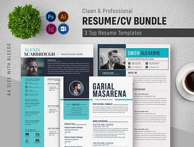 Premium Best Resume Bundle template 2 page resume bundle classic resume clean cv cover letter job resume minimalist resume resume download