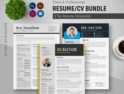 Resume Bundle simple student template