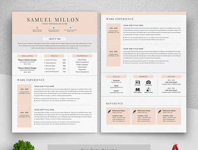 Resume bundle classic resume clean cv clean resume design illustration job resume minimalist resume resume download