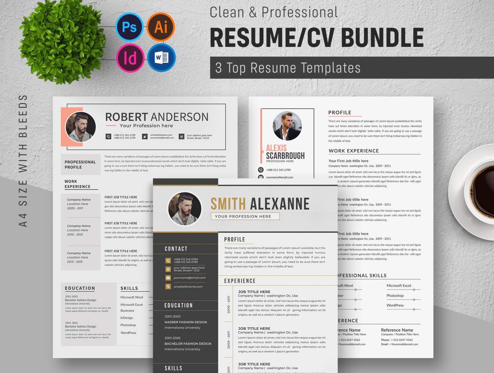 Resume Bundle by Amir Hossain on Dribbble