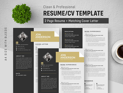 Resume bundle classic resume clean cv clean resume design illustration job resume logo minimalist resume resume download word resume