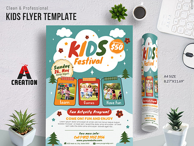 Kids Festival Flyer kindergarten
