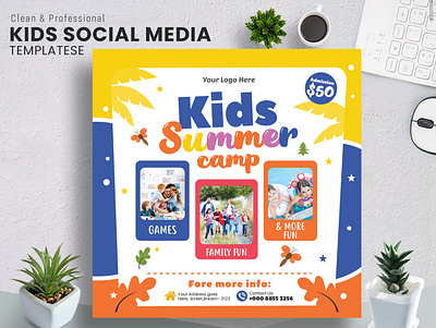 Kids Social Media Template students