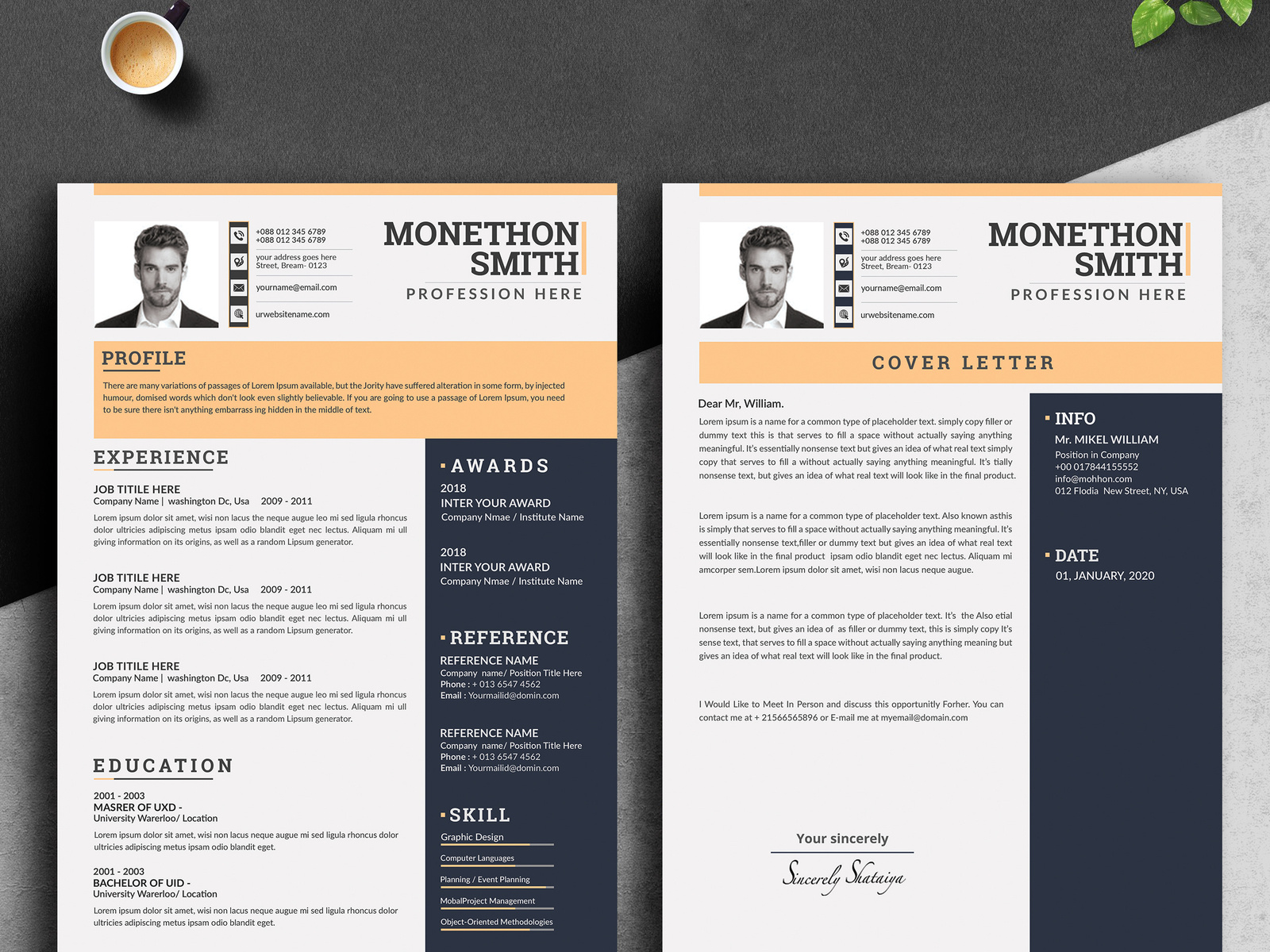 Resume by Amir Hossain on Dribbble