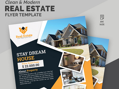 Real Estate Flyer advert advertisement agent apartment building bundle business clean design elegant flyer flyer bundle property real estate realtor rent simple template