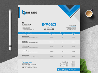 Invoice Template Excel Uk Designs Themes Templates And Downloadable Graphic Elements On Dribbble
