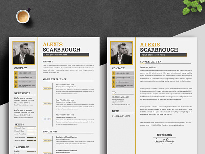 Free Resume Design Template 2 page resume a4 bundle classic resume clean cv clean resume cover letter education job application job resume minimalist resume modern objective resume resume download resume layout resume template simple student template